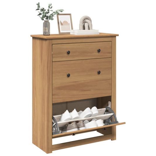 Scarpiera Panama 80X35X105 Cm Legno Massello Di Pino