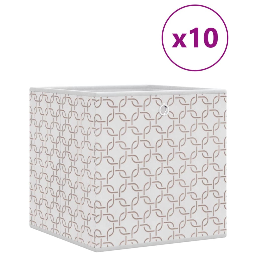 Scatole Portaoggetti 10 Pz 32X32X32Cm Tessuto Non Tessuto