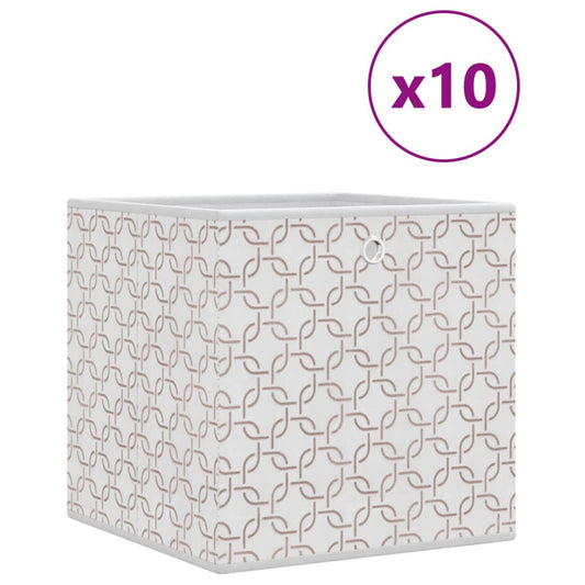 Scatole Portaoggetti 10 Pz 32X32X32Cm Tessuto Non Tessuto
