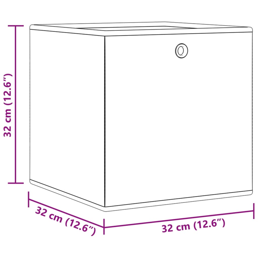 Scatole Portaoggetti 10 Pz 32X32X32Cm Tessuto Non Tessuto