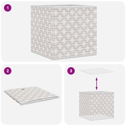 Scatole Portaoggetti 10 Pz 32X32X32Cm Tessuto Non Tessuto
