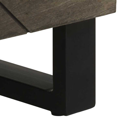 Credenze 2 Pz Nere 60X33X75 Cm In Legno Massello Di Mango