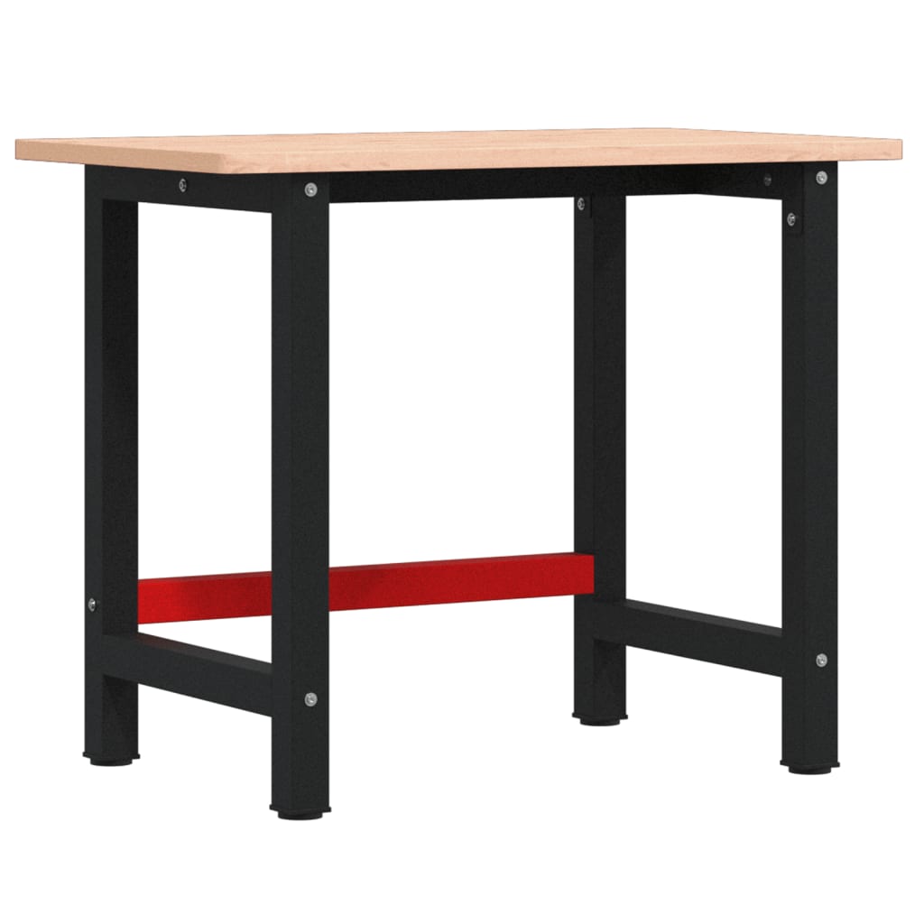 Banco Lavoro 100X60X81,5 Cm Legno Massello Faggio Rettangolare