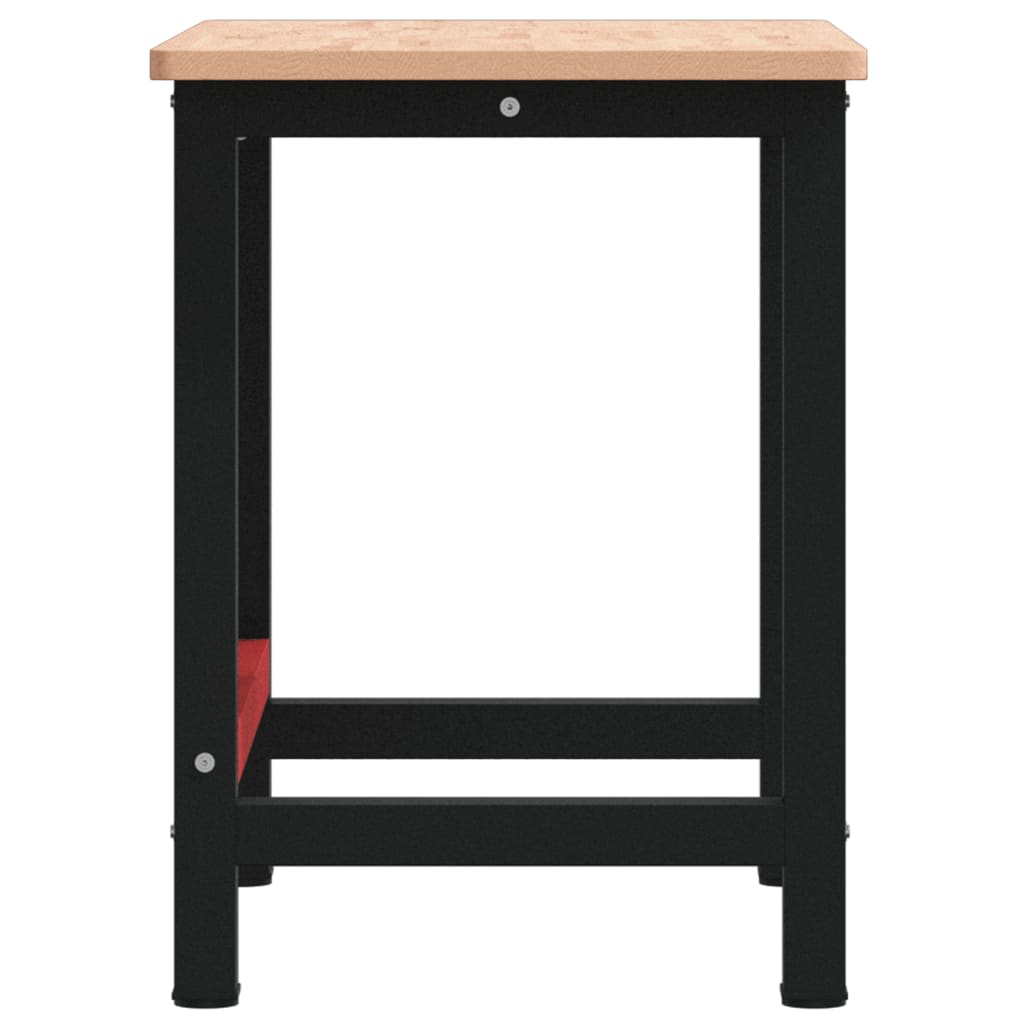 Banco Lavoro 100X60X81,5 Cm Legno Massello Faggio Rettangolare
