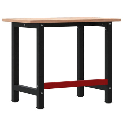 Banco Lavoro 100X60X81,5 Cm Legno Massello Faggio Rettangolare