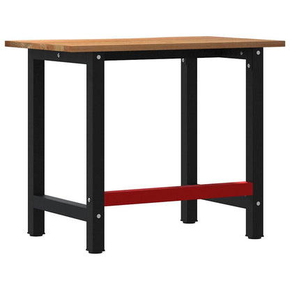 Banco Lavoro 100X60X81,5Cm Legno Massello Rovere