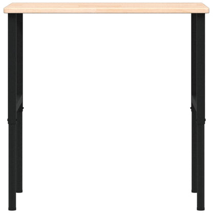 Banco Da Lavoro 100X60X(71,5-98) Cm Legno Rovere Rettangolare