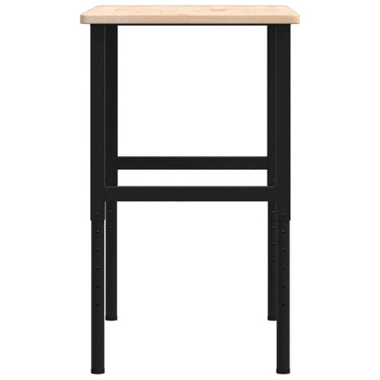 Banco Da Lavoro 100X60X(71,5-98) Cm Legno Rovere Rettangolare