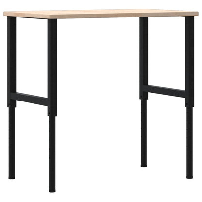 Banco Da Lavoro 100X60X(71,5-98) Cm Legno Rovere Rettangolare