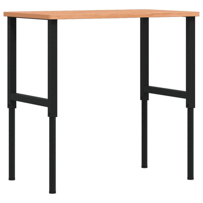 Banco Da Lavoro 100X60X(71,5-98) Cm Legno Faggio Rettangolare