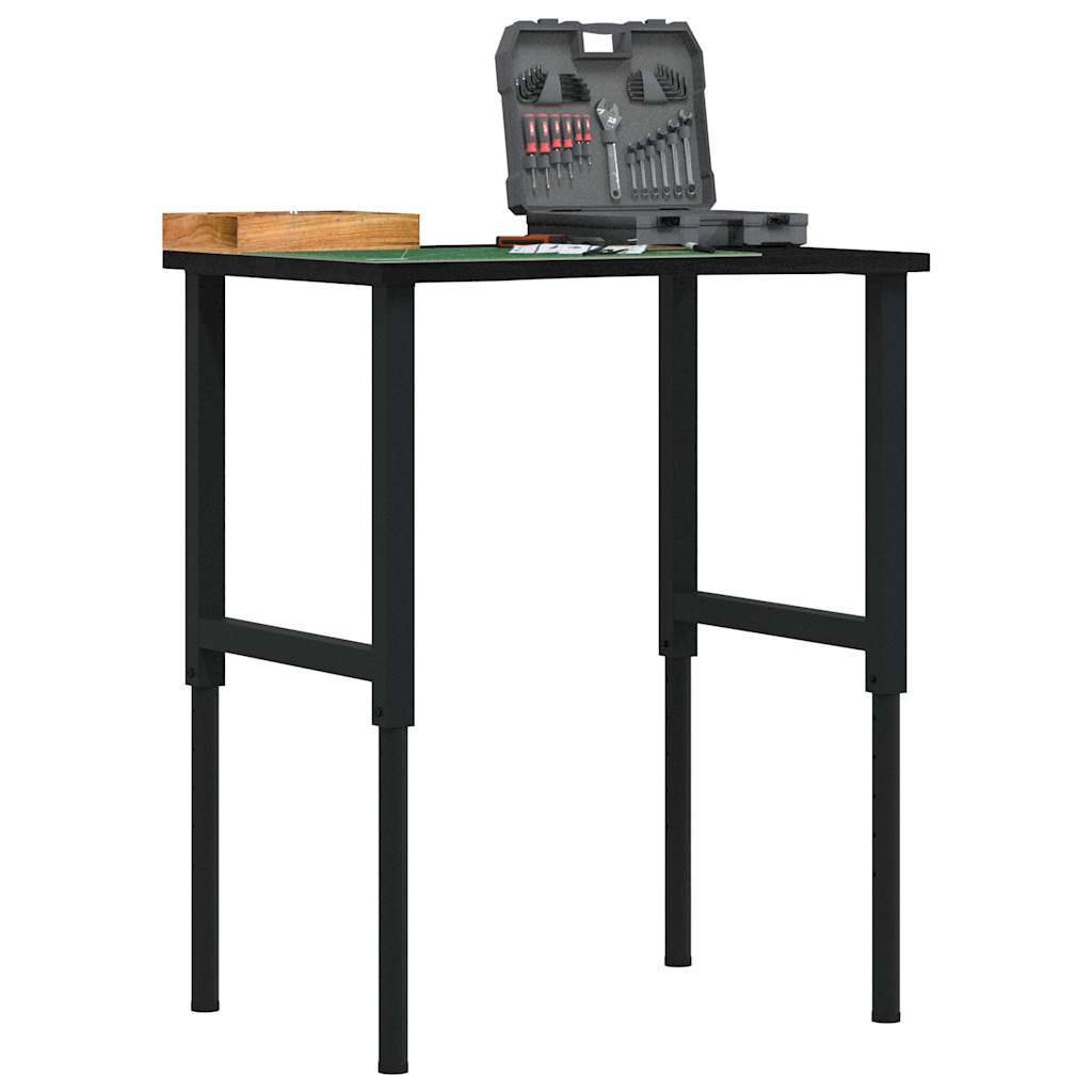 Banco Lavoro Marrone Scuro 100X60X(71,5-98) Cm Legno Di Rovere