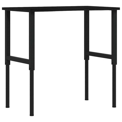 Banco Lavoro Marrone Scuro 100X60X(71,5-98) Cm Legno Di Rovere