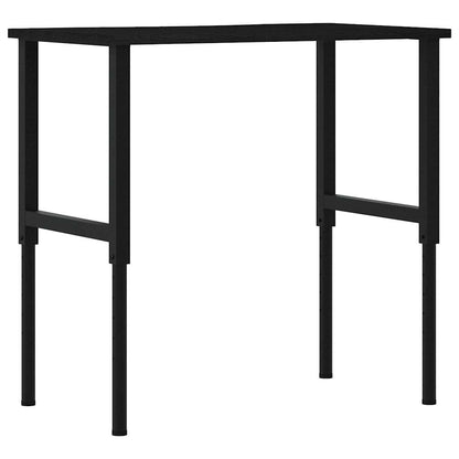 Banco Lavoro Marrone Scuro 100X60X(71,5-98) Cm Legno Di Rovere