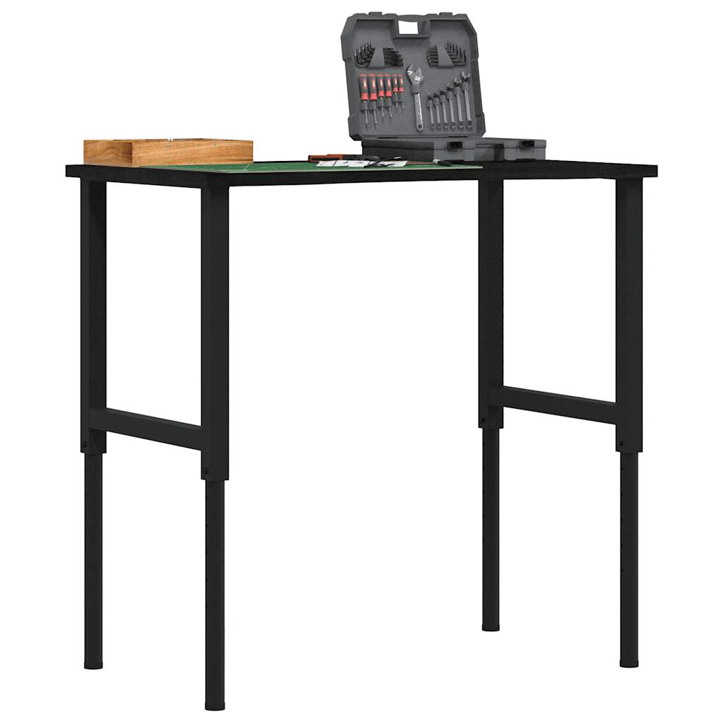 Banco Lavoro Marrone Scuro 100X60X(71,5-98) Cm Legno Di Rovere