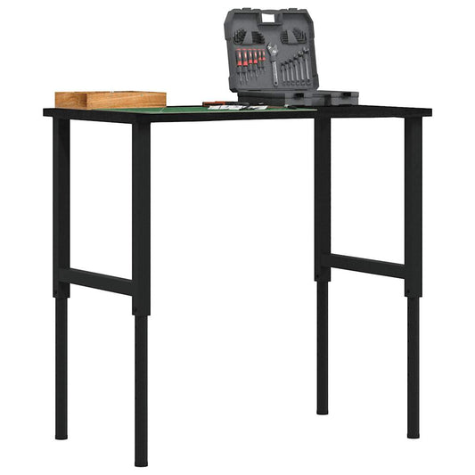 Banco Lavoro Marrone Scuro 100X60X(71,5-98) Cm Legno Di Rovere