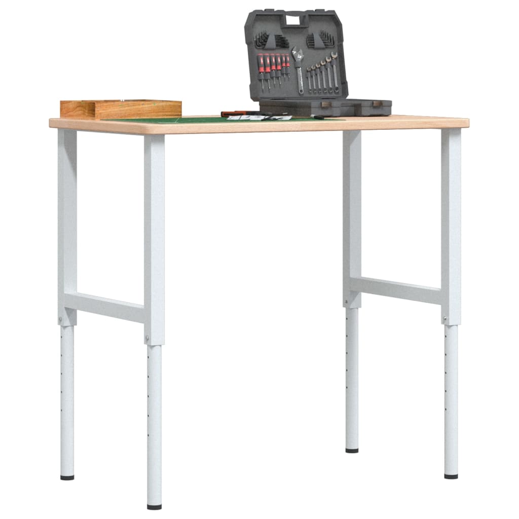 Banco Da Lavoro 100X60X(71,5-98) Cm Legno Rovere Rettangolare