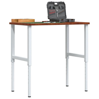 Banco Da Lavoro 100X60X(71,5-98) Cm Legno Rovere Rettangolare