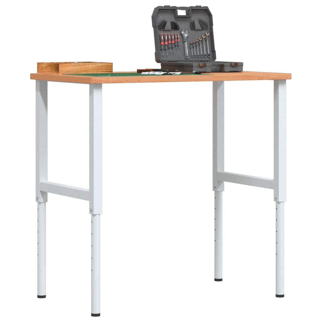 Banco Da Lavoro 100X60X(71,5-98) Cm Legno Faggio Rettangolare
