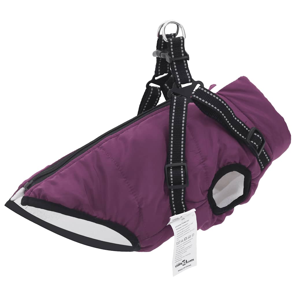 Cappotto Cani Imbracatura Impermeabile Riflettente Blu Navy