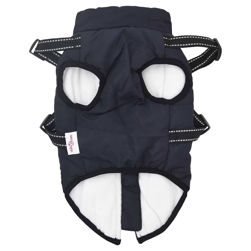 Cappotto Cani Imbracatura Impermeabile Riflettente Blu Navy