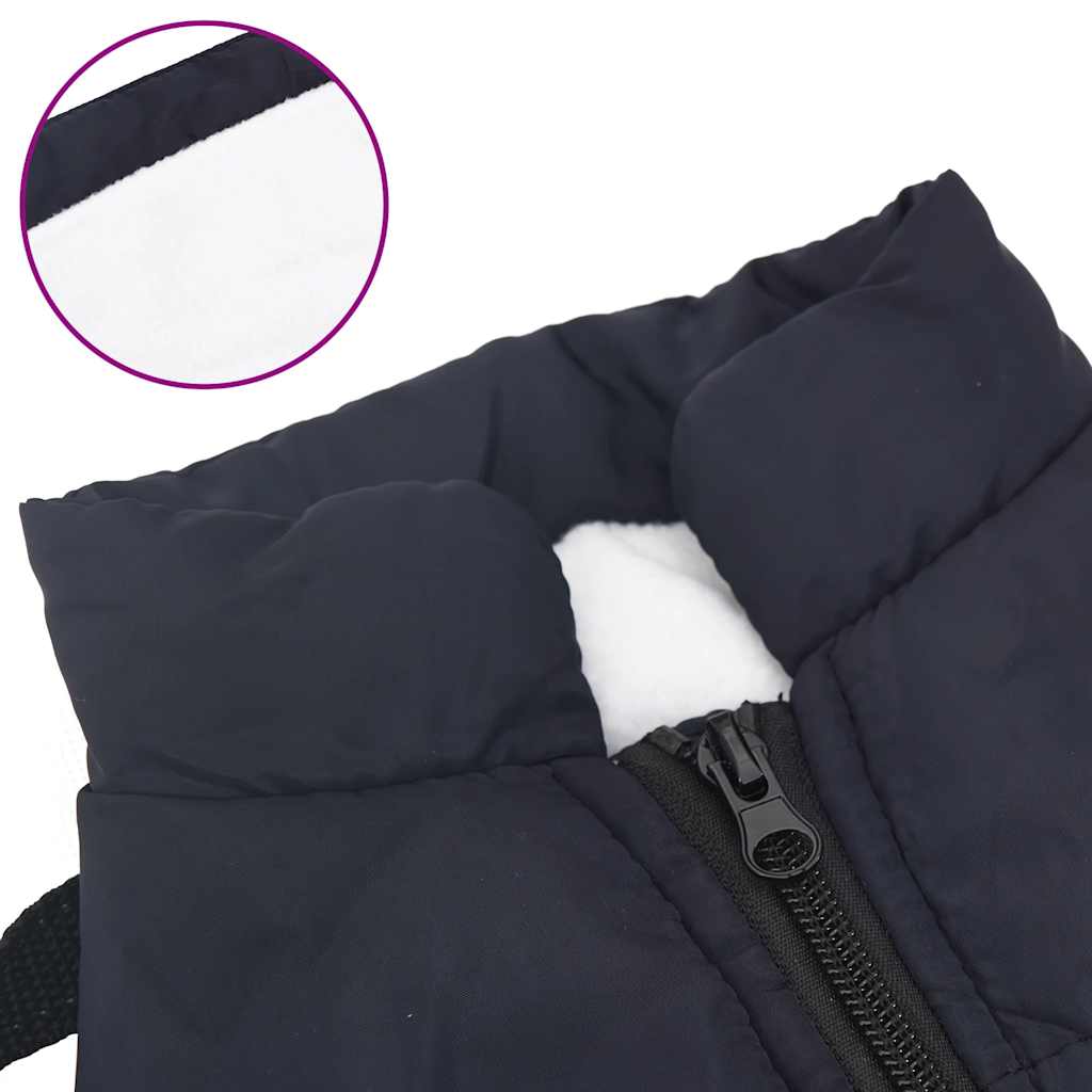 Cappotto Cani Imbracatura Impermeabile Riflettente Blu Navy
