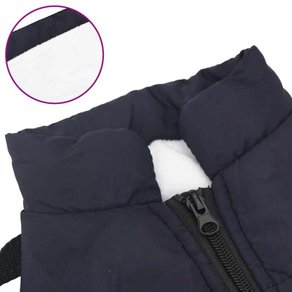 Cappotto Cani Imbracatura Impermeabile Riflettente Blu Navy