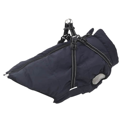 Cappotto Cani Imbracatura Impermeabile Riflettente Blu Navy