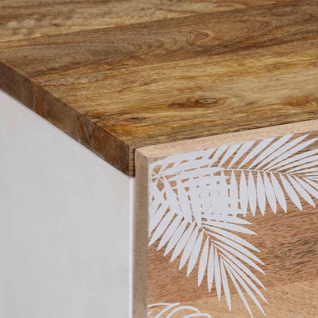 Credenze 3 Pz 60X33,5X75 Cm In Legno Massello Di Mango