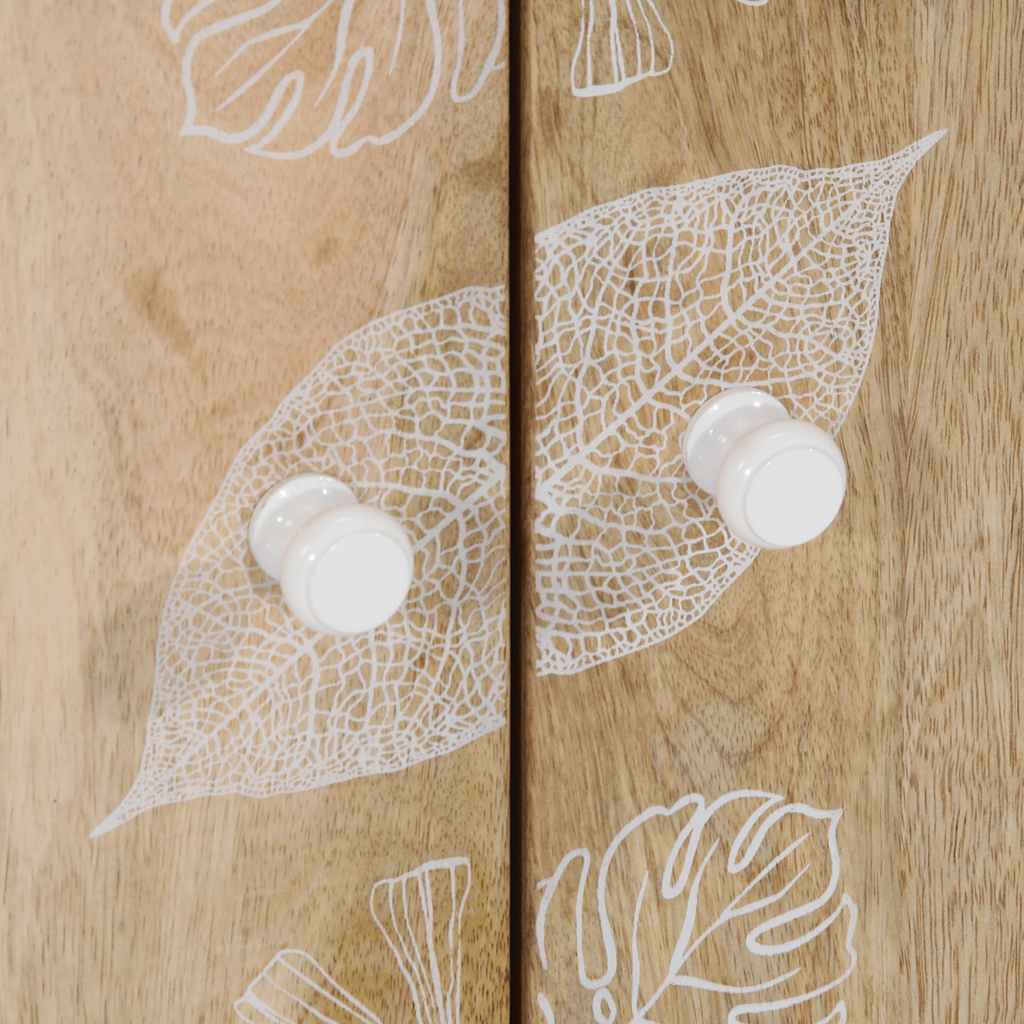 Credenze 3 Pz 60X33,5X75 Cm In Legno Massello Di Mango