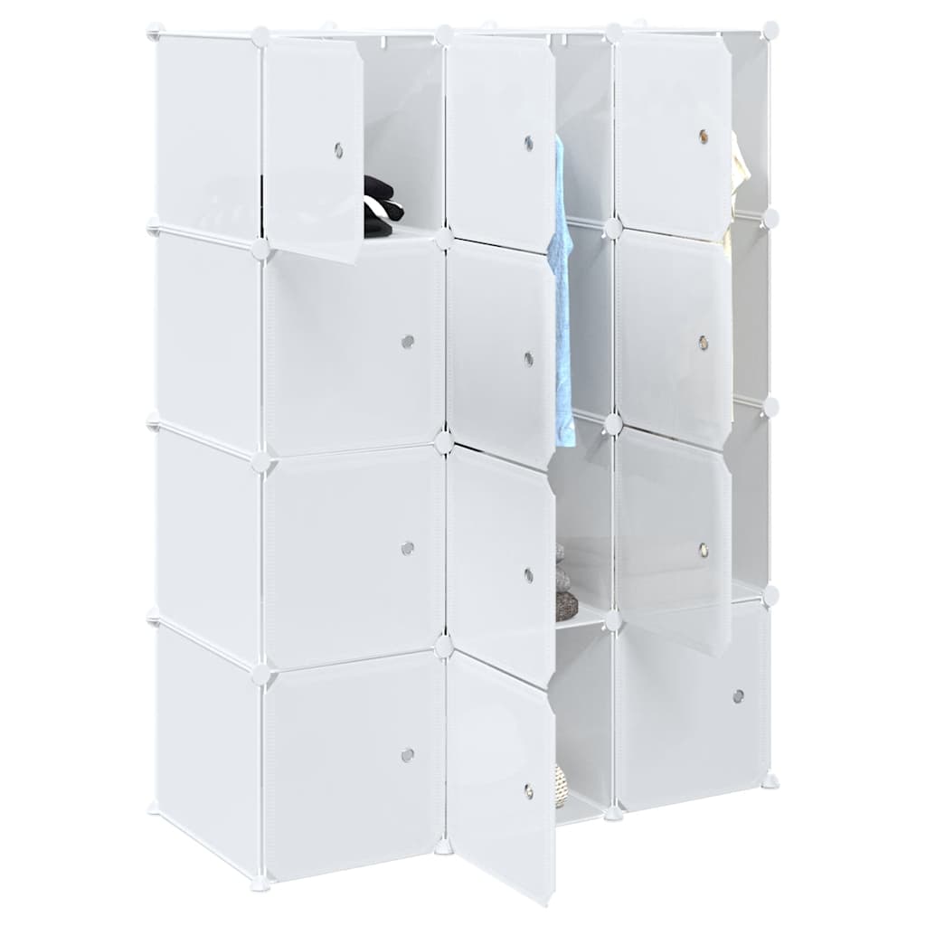 Organizzatore Portaoggetti Con 16 Cubi E Aste Per Appendere Pp