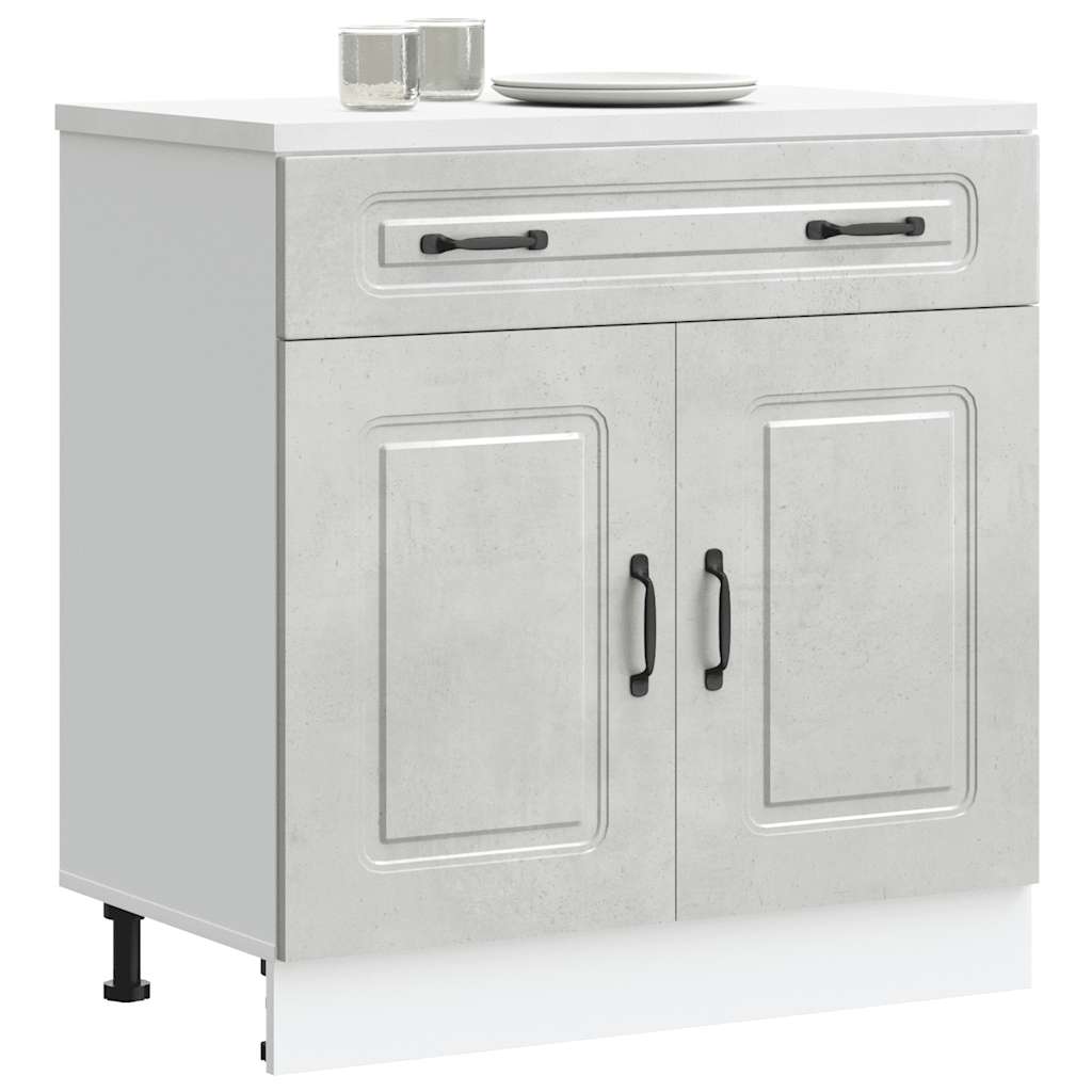 Armadi Forno 2 Pz Lucca In Legno Multistrato Grigio Cemento