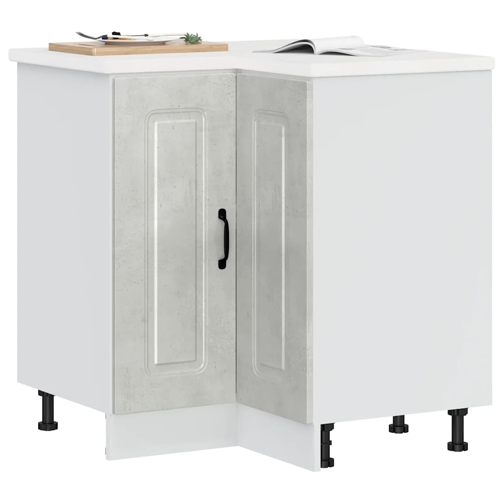 Armadi Forno 2 Pz Lucca In Legno Multistrato Grigio Cemento