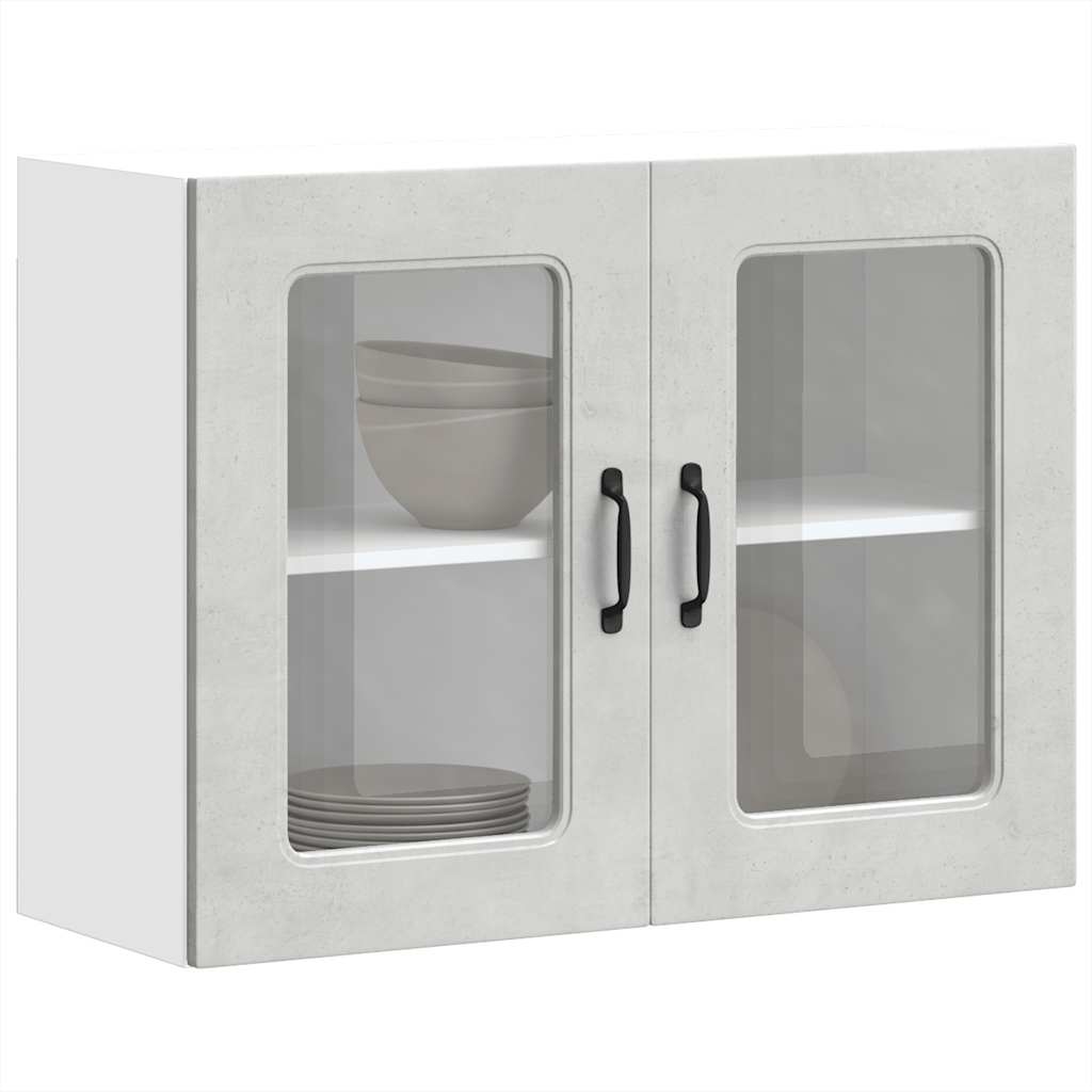 Armadi Forno 2 Pz Lucca In Legno Multistrato Grigio Cemento