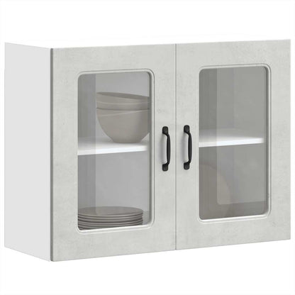 Armadi Forno 2 Pz Lucca In Legno Multistrato Grigio Cemento