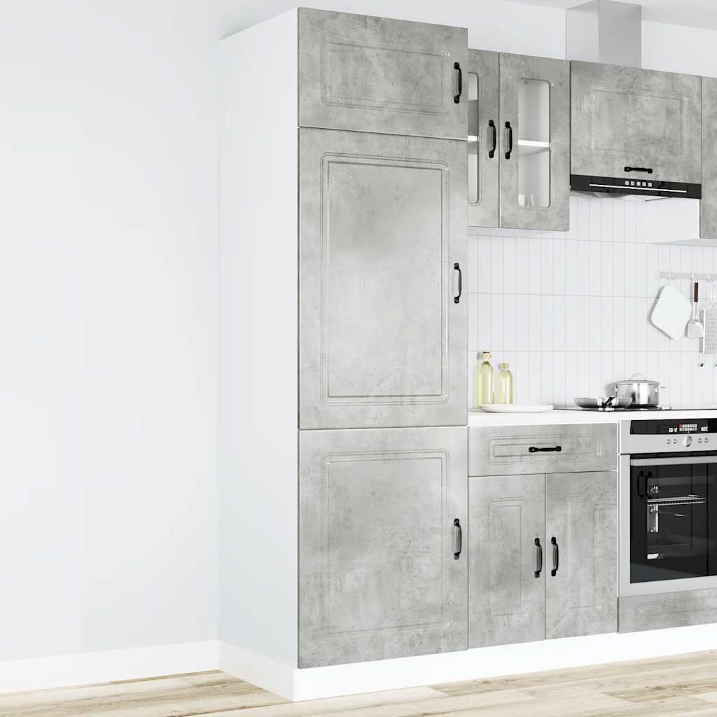 Armadi Forno 2 Pz Lucca In Legno Multistrato Grigio Cemento