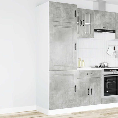 Armadi Forno 2 Pz Lucca In Legno Multistrato Grigio Cemento