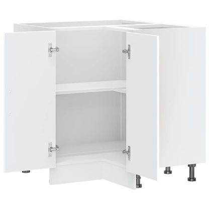Mobile Base Ad Angolo Cucina Lucca In Legno Multistrato Bianco
