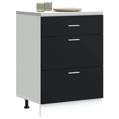 Mobile Pensile “Lyon” 60X31X40 Cm In Legno Multistrato Nero