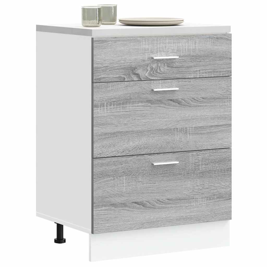 Mobile Con Cassetto “Lyon” 40X46X81,5 Grigio Sonoma