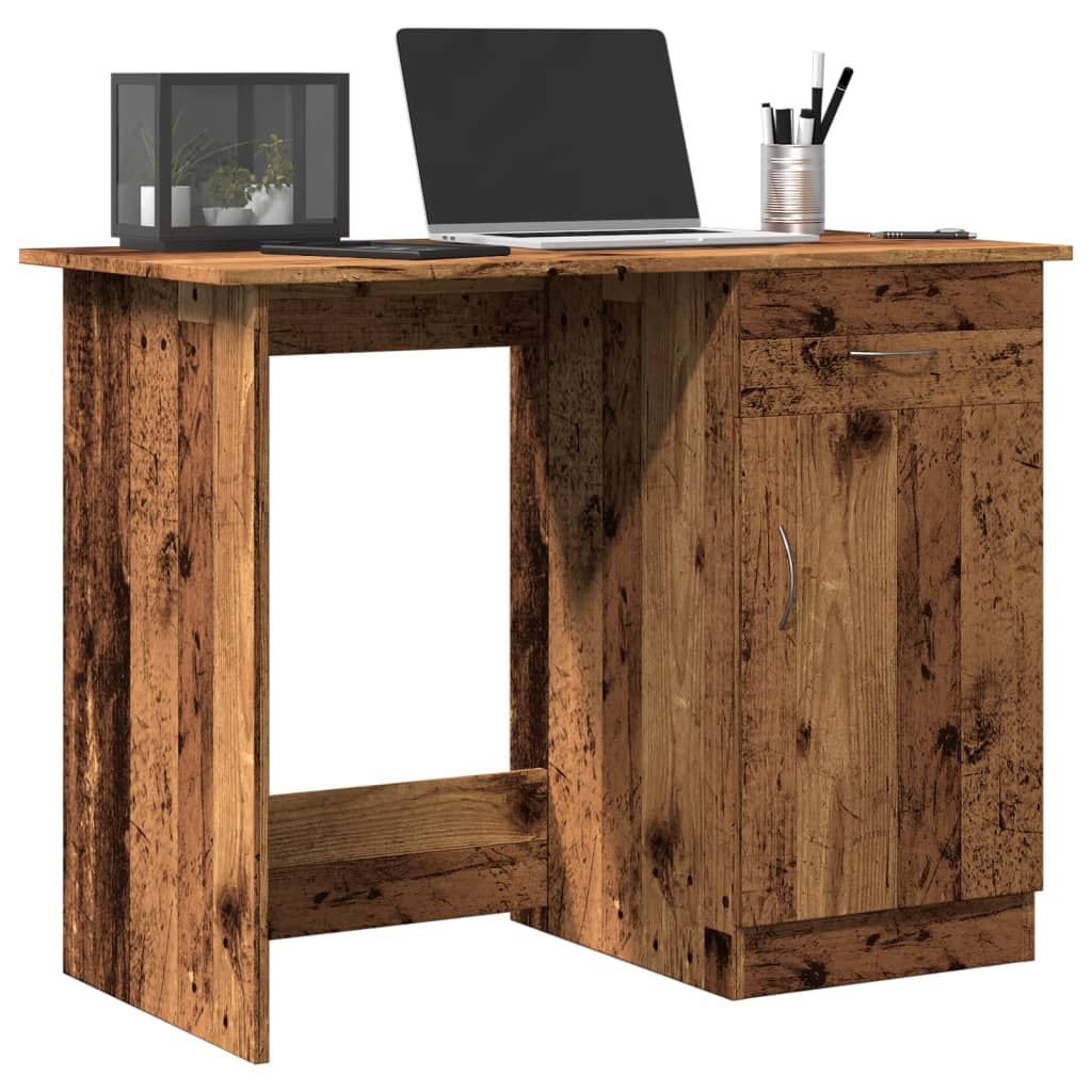 Scrivania Nera 100X50X76 Cm In Legno Multistrato