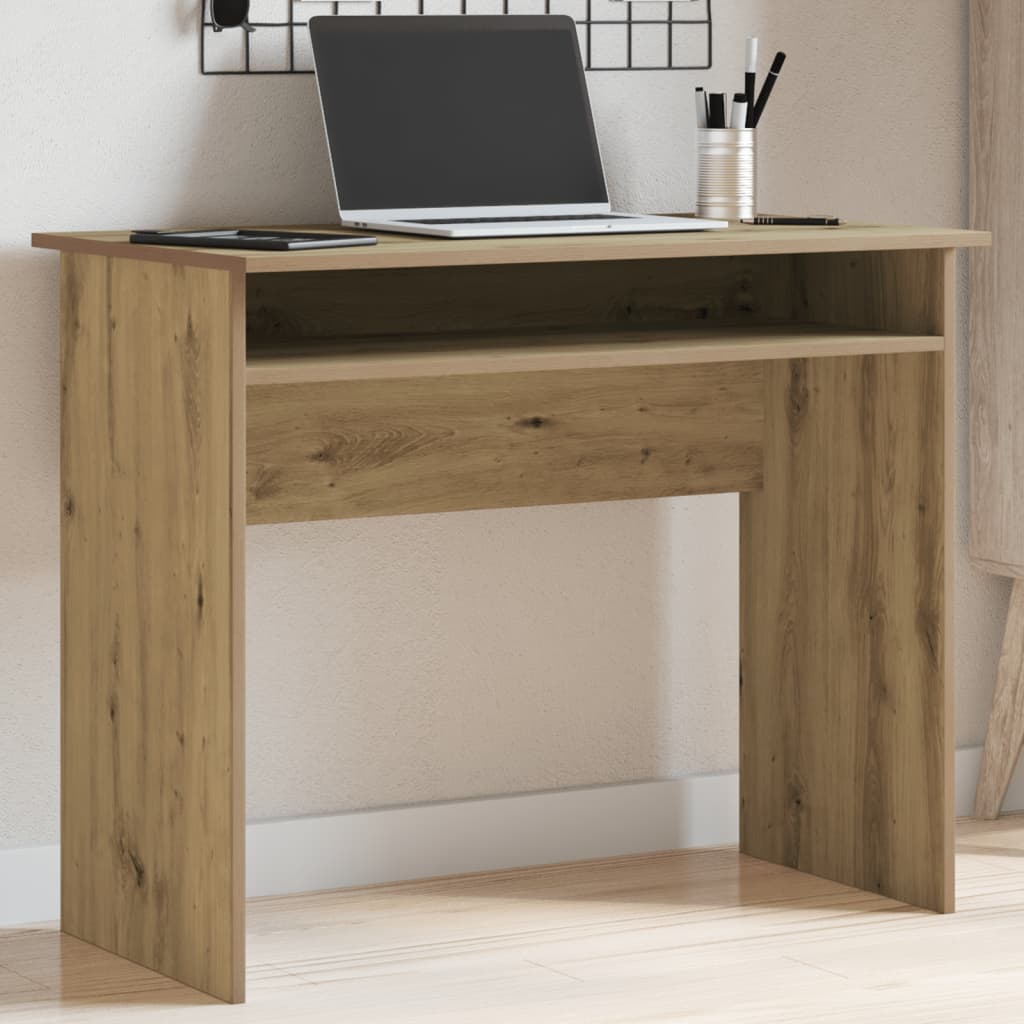 Scrivania Nera 90X50X74 Cm In Legno Multistrato