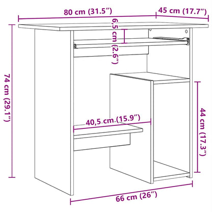 Scrivania 80X45X74 Cm In Legno Multistrato