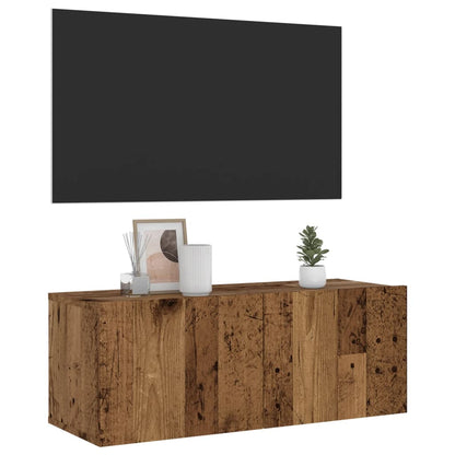 Mobili Tv A Parete 2Pz 80X30X30 Cm