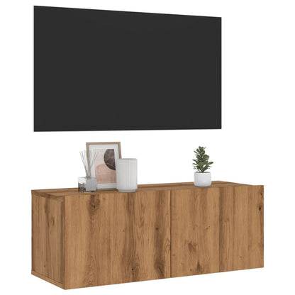 Mobili Tv A Parete 2Pz 80X30X30 Cm