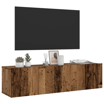 Mobili Tv A Parete 2Pz 80X30X30 Cm