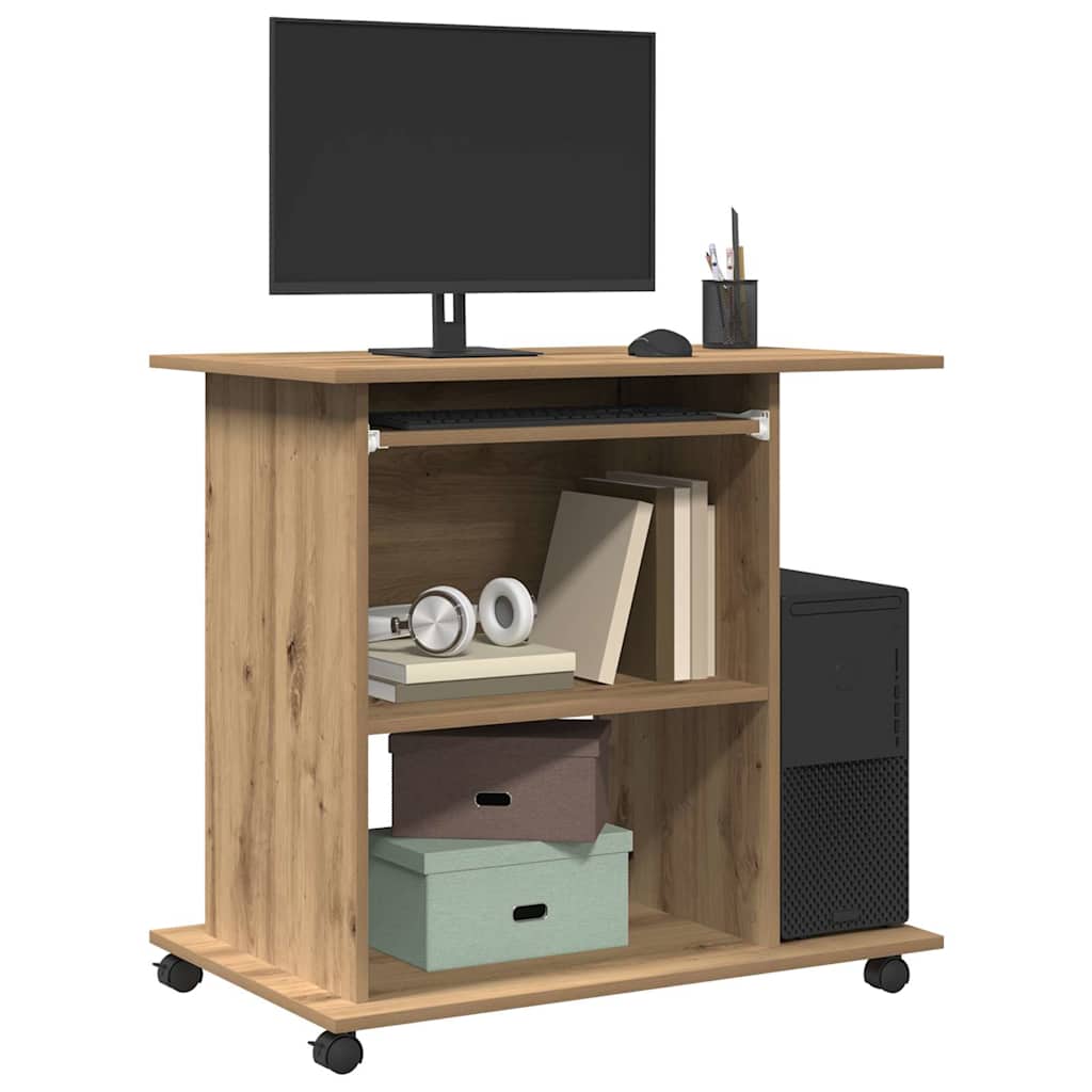 Scrivania Ad Angolo Bianca 80X50X75 Cm In Legno Multistrato