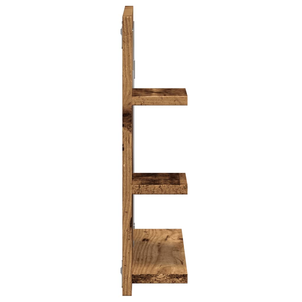 Armadietto A Specchio Da Bagno Legno Vecchio 60X10,5X45 Cm