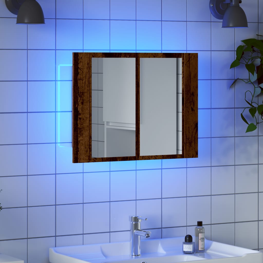 Mobile Specchio Led 60X12X45 Cm Multistrato