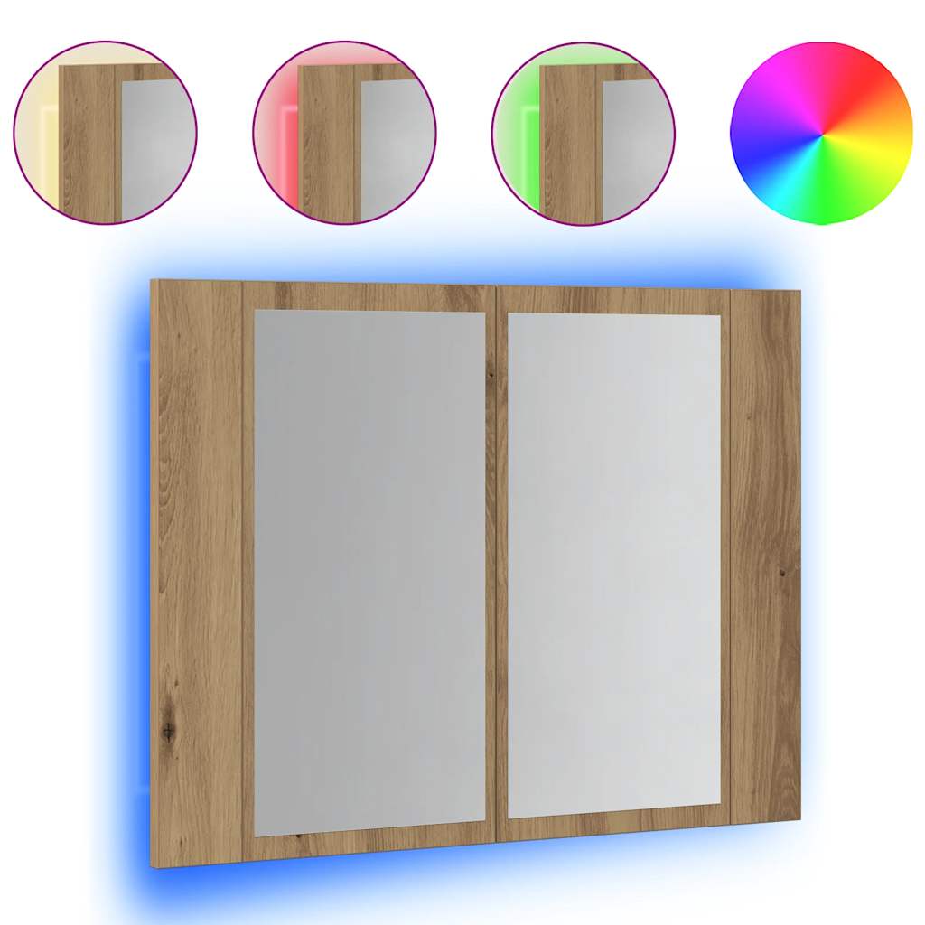 Mobile Specchio Led 60X12X45 Cm Multistrato