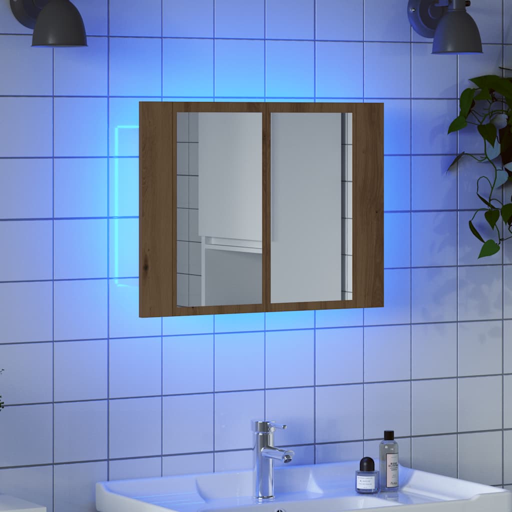 Mobile Specchio Led 60X12X45 Cm Multistrato